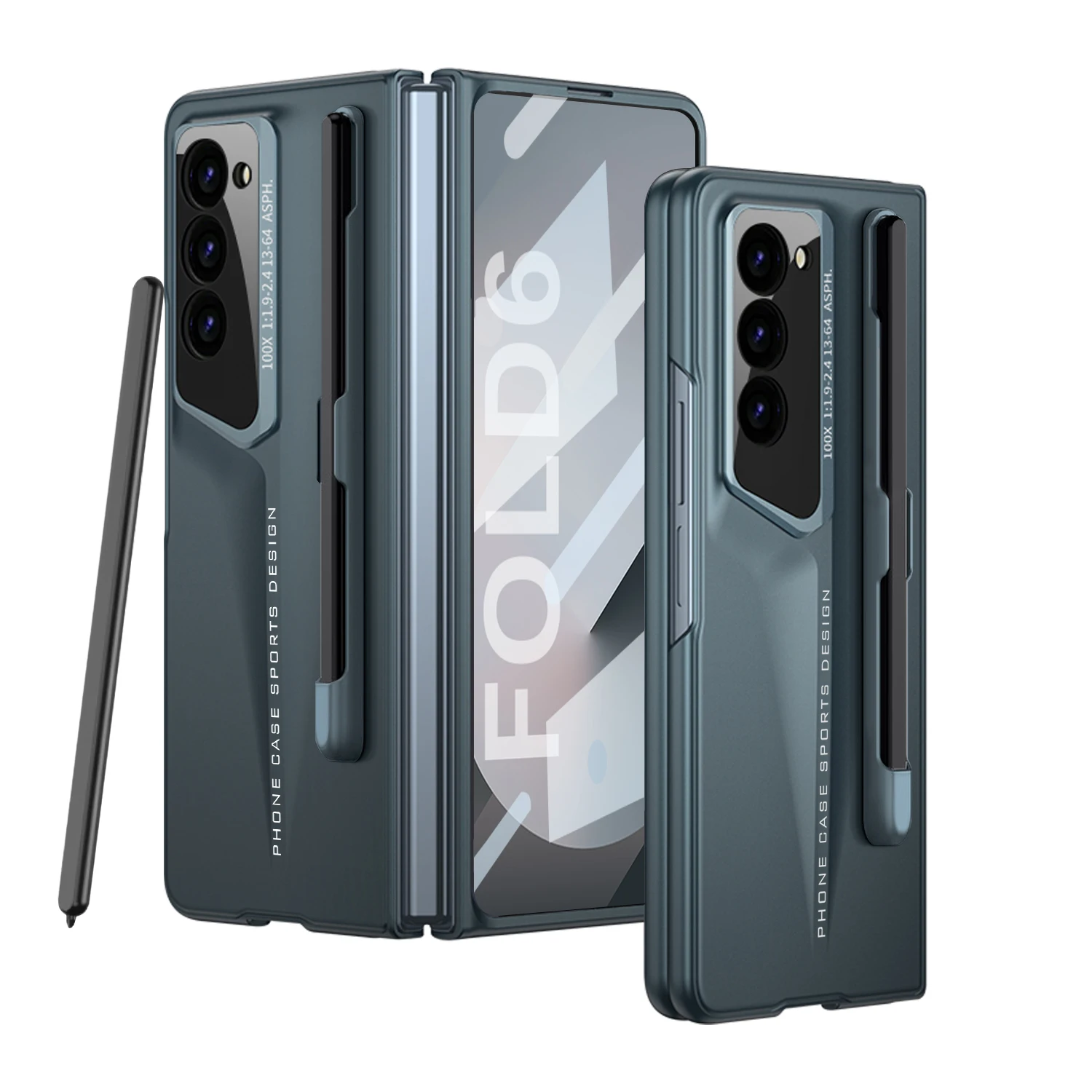 

Luxury Ultra Thin Frosted Pen Slot Case for Samsung Galaxy Z Fold 6 with Tempered Film Optional Touch Pen Protection Hard Cover