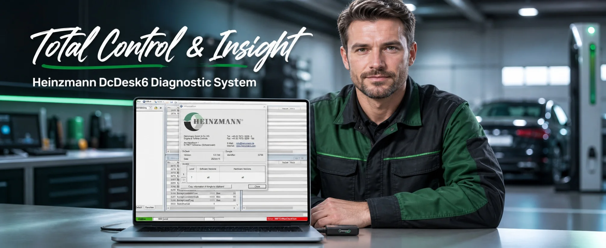 AutoDVD Heinzmann DcDesk6 DC6 6.1 Système de diagnostic + Dongle USB