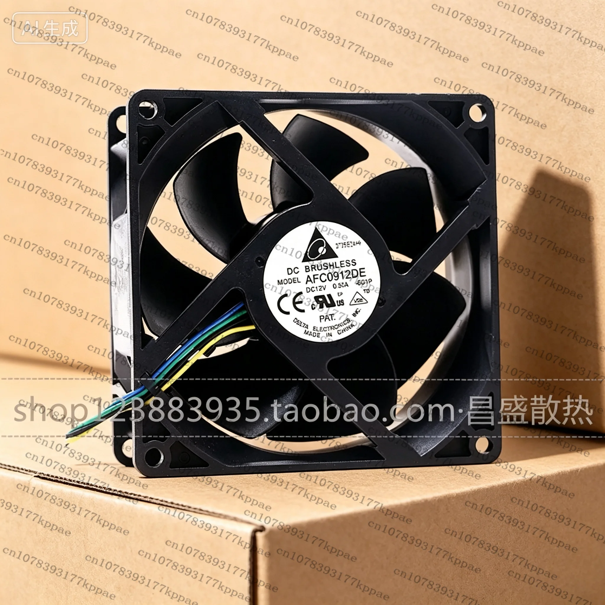 Replacement FOR Delta 9038 AFC0912DE 9cm DC12V 4-wire PWM Intelligent Speed Regulation Cooling Fan