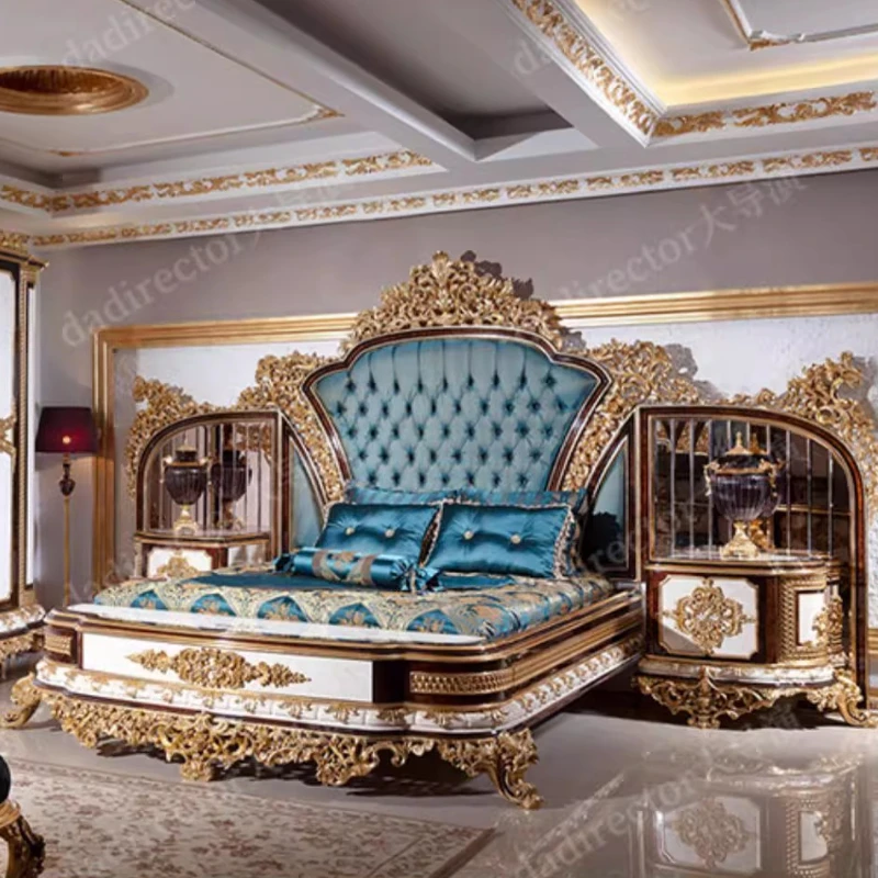 European Princess Bed Sleeping Aesthetics Wedding High Quality Adult Unusual Designer Bed Bedroom Fashion Muebles Furniture