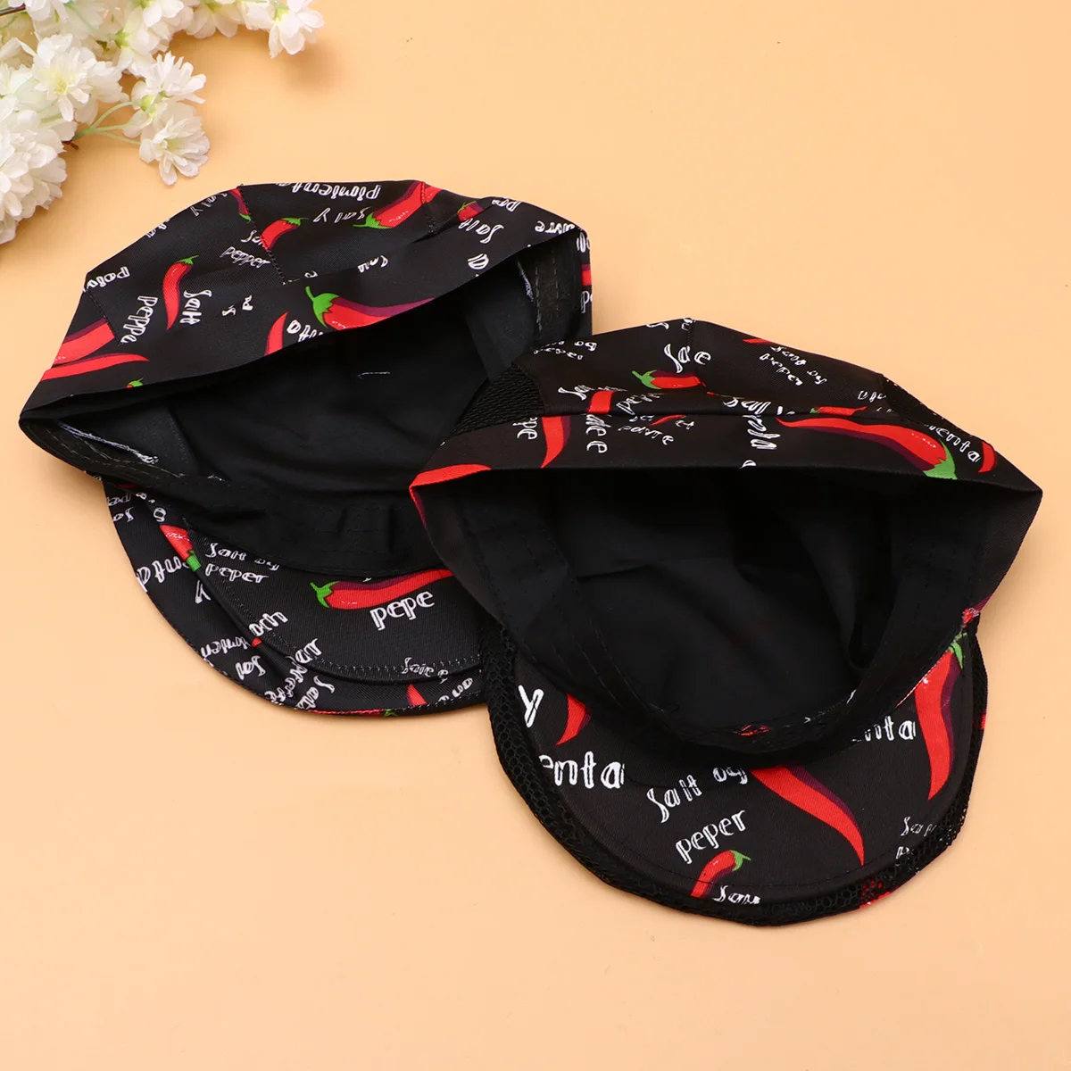 

2pcs Chef Hat Restaurant Waiter Beret Kitchen Working Comfortable Cooking Cap For Waiters Chefs Keep Clean Environment Workwear