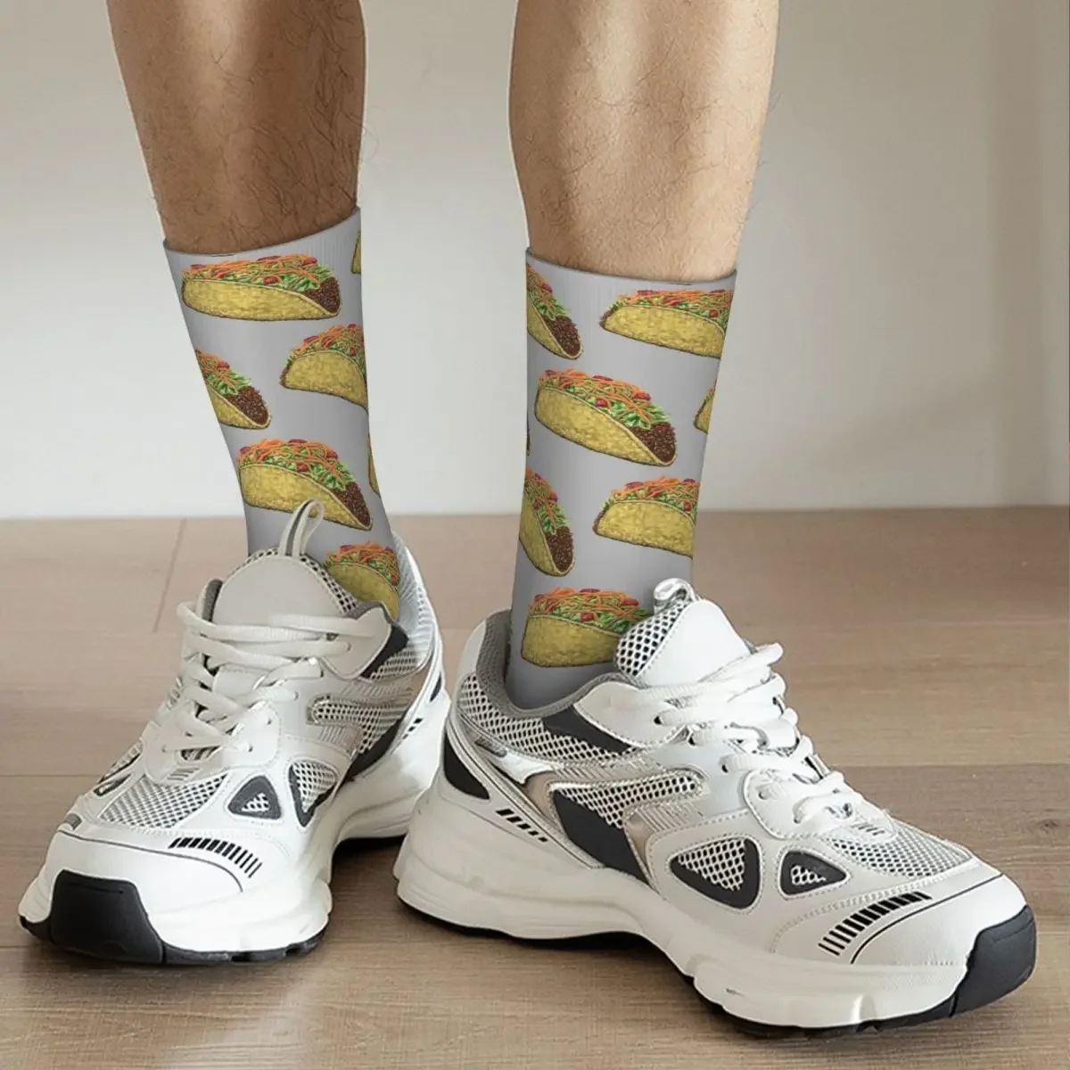 Calcetines de Taco A Harajuku, medias Súper suaves, calcetines largos para todas las estaciones, accesorios para regalos Unisex