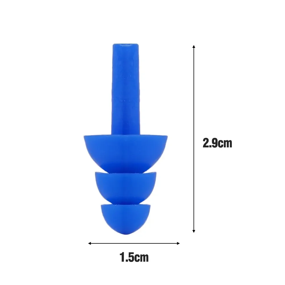 1 paio di tappi per le orecchie in Silicone morbido tappi per le orecchie da nuoto impermeabili rumore riutilizzabile