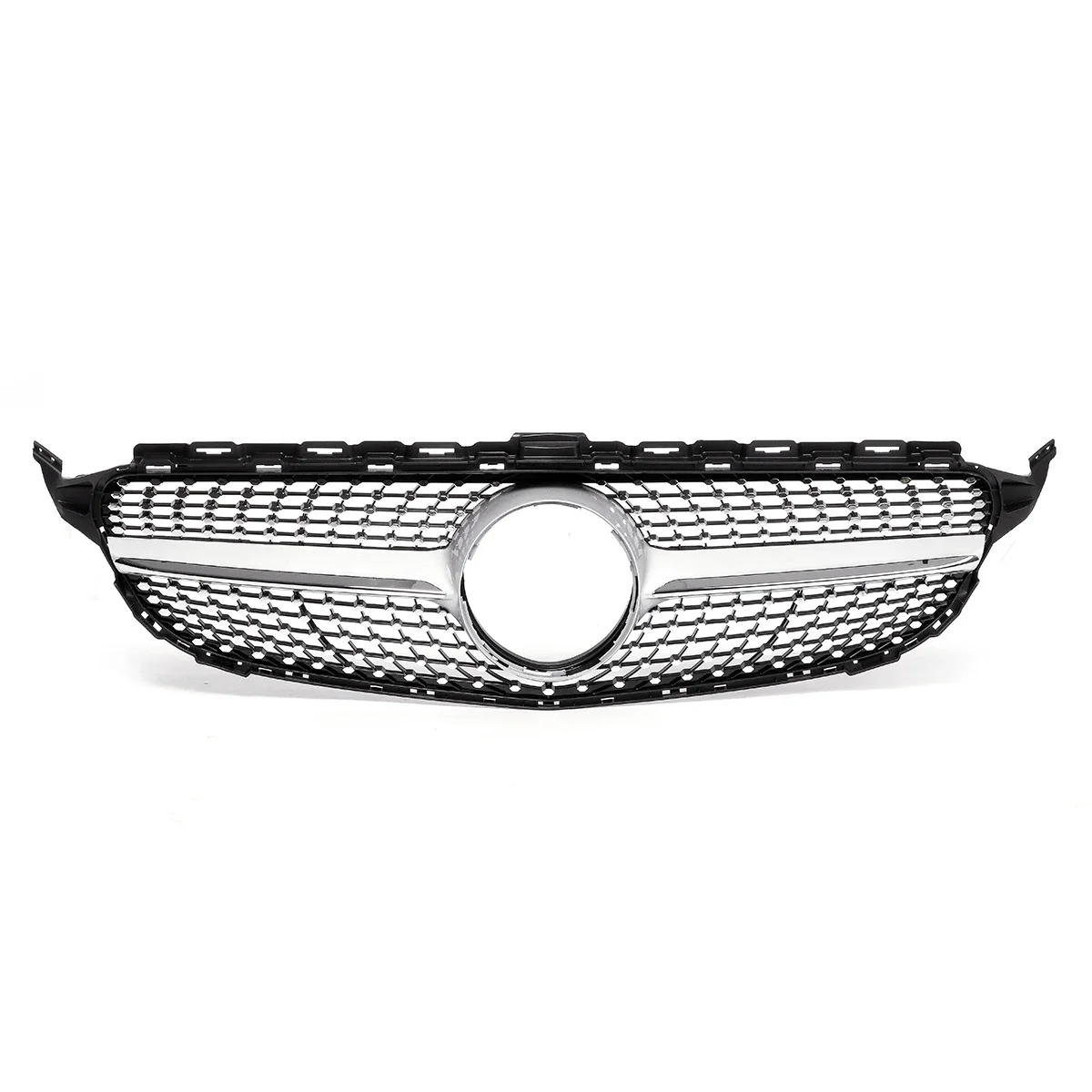 Car Front Grill Grille Mesh Without Camera For Mercedes For Benz C Class W205 C200 C250 C300 C350 2015-18 Diamond Style W205