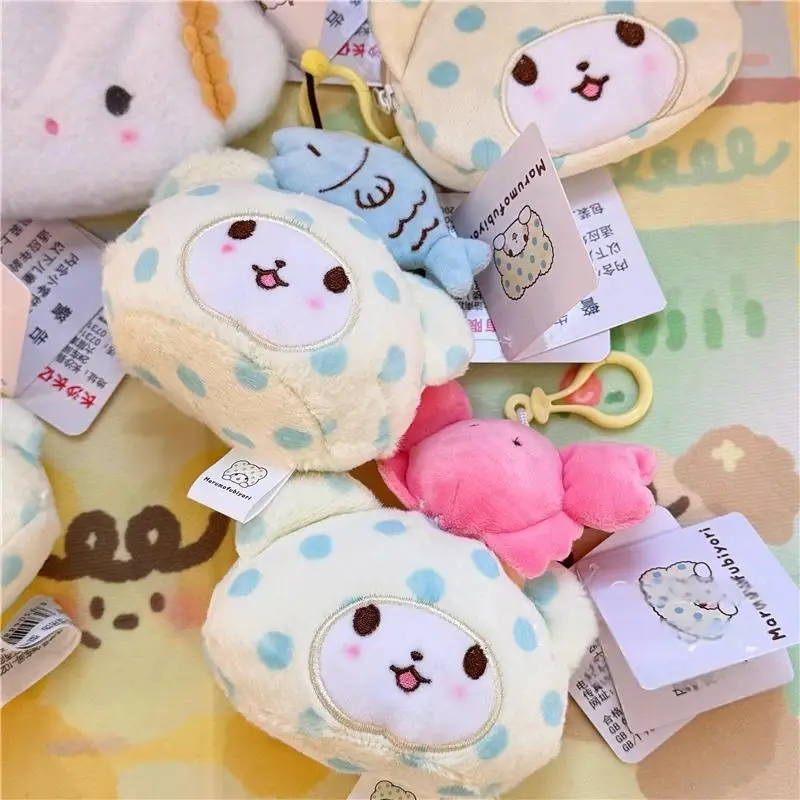 Oryginalne Sanrio Marumofubiyori niedźwiedź Cinnamoroll pluszowe zabawki brelok Kawaii mały wisiorek brelok dla dzieci nadziewane zabawki prezenty urodzinowe