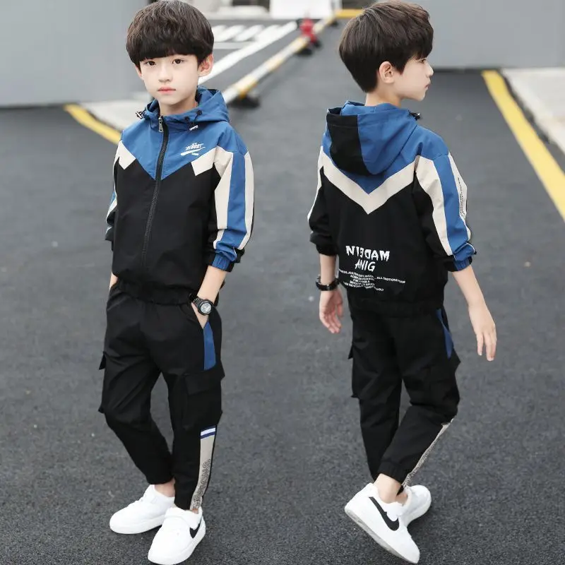 Boys Clothing Sets Spring Autumn Teenager Boy Clothes New Kids Cotton Casual Sports Suit Children Fashion Tracksuits For 5-14Y