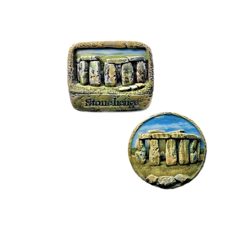مغناطيس الثلاجة Stonehenge - تذكار معلم بريطاني ثلاثي الأبعاد، ديكور فني جديد غامض، هدية أوروبية فريدة مع مغناطيس قوي #5