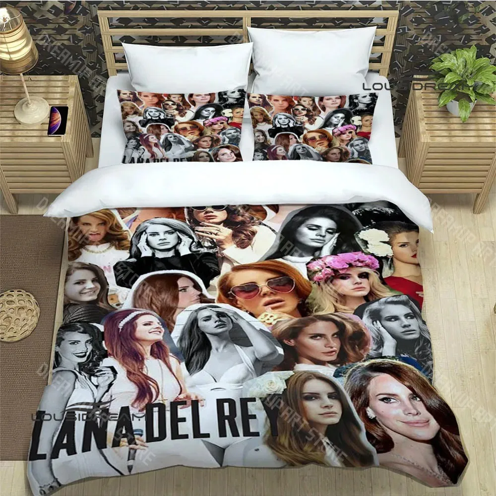 3D Printed Lana Del Rey Bedding Set for Boys Girls Duvet Cover And Pillowcase Included Twin Queen King Full Single Double Sizes