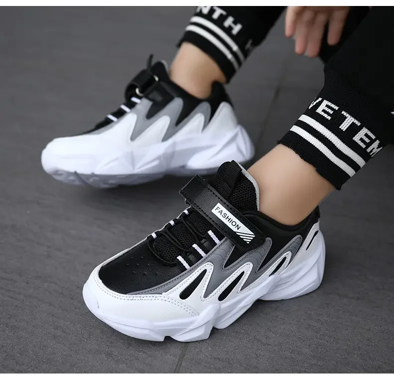 

Boys Girls Daily Playing Sneakers Kids Stylish Mesh Breathable Athletic Shoes Flexible Shock Absorbing Sole Outdoor Footwear