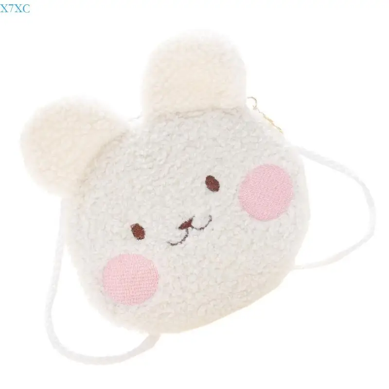 

X7XC Cartoon Coin Purses Crossbody Bag Plush Coin Purse Wallet Shoulder Bag