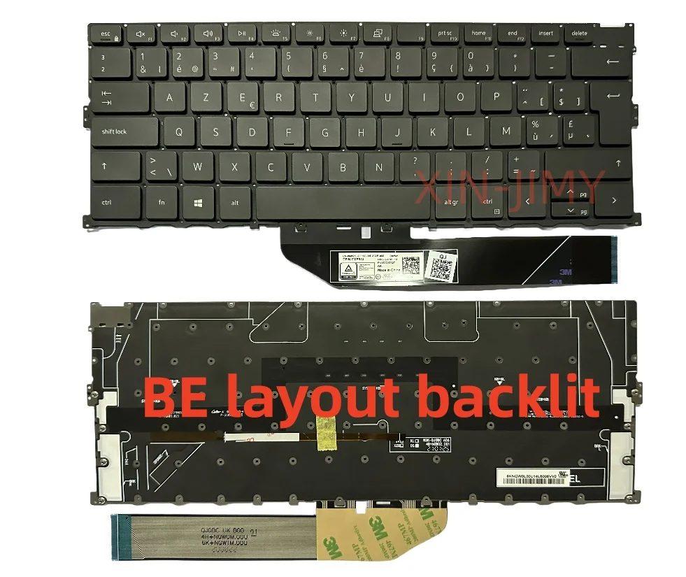 

BE/Belgium backlit black Laptop Keyboard For DELL XPS 9300 9310 P117G Notebook