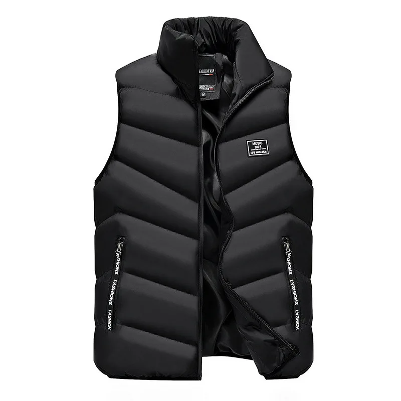 

Massgorule New Down Cotton Horse Clip Men's Autumn Winter Jacket Youth Plus Velvet Thickened Warm Vest Vest Men's Clothing