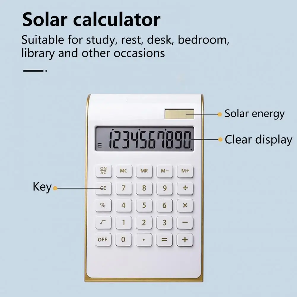 ABS Calculator Portable Arithmetic Operation Practical 12 Digits Display Ultra-thin Desktop Calculator