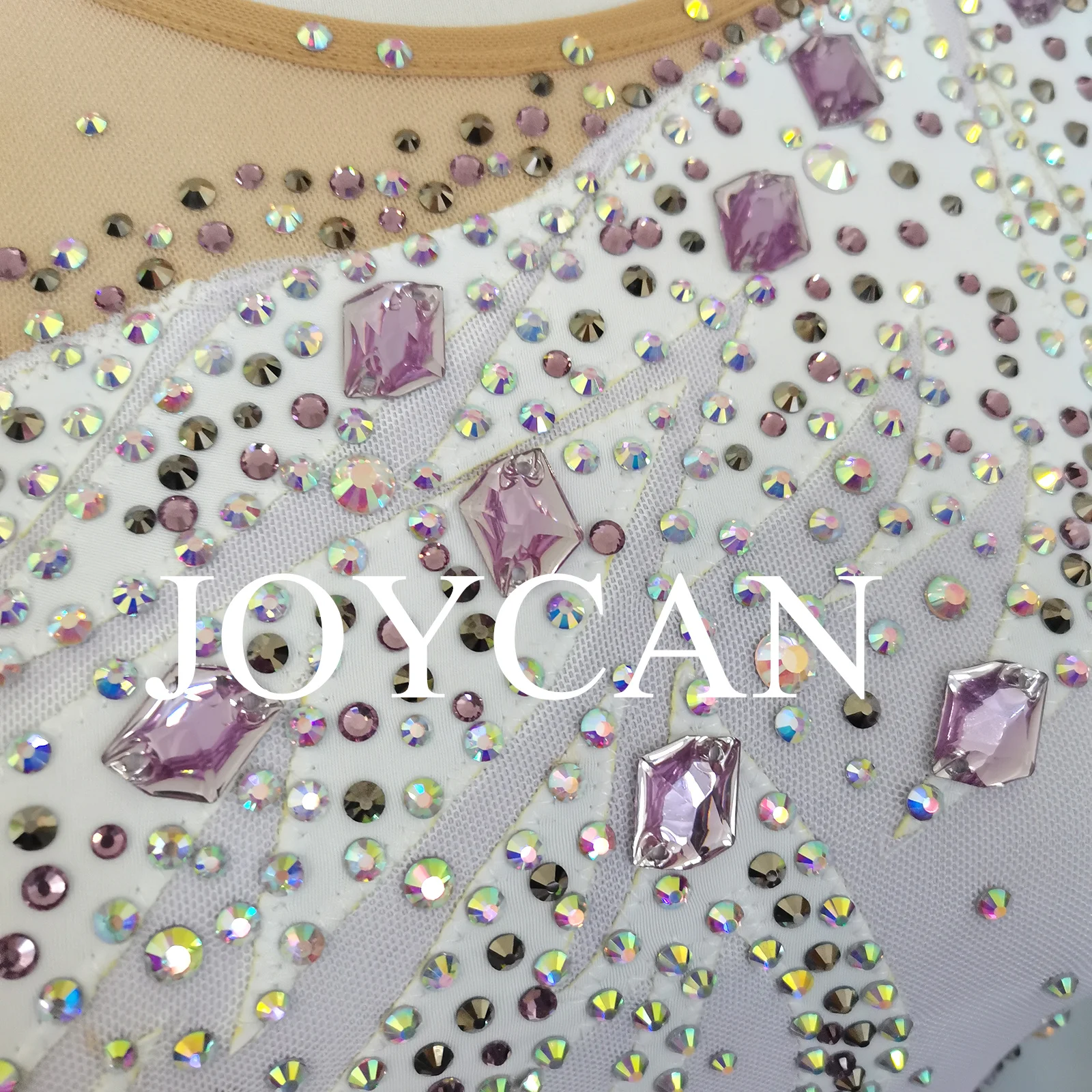 JoyCan платье для фигурного катания на льду для девочек, синяя эластичная одежда из спандекса для соревнований, танцевальная одежда по индивидуальному заказу