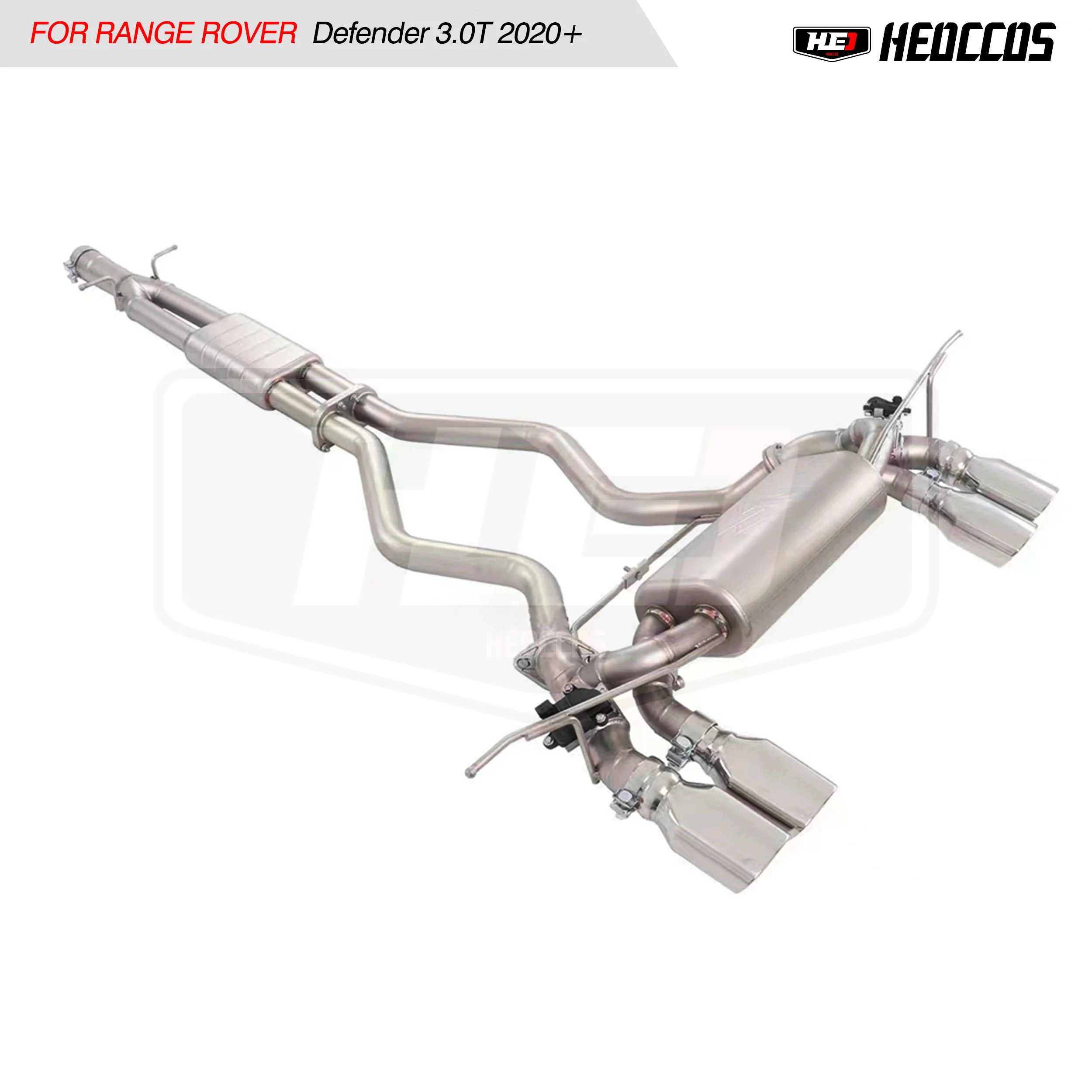 HEO New Design Performance Exhaust Piping System for Range Rover Defender 3.0T 2020+ Quad Square Tail Tips