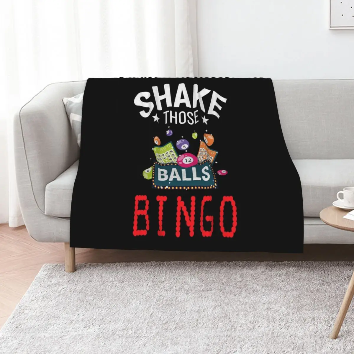 Shake Those Balls Bingo Throw Blanket Giant Sofa Weighted Retros Nap anime Single Blankets