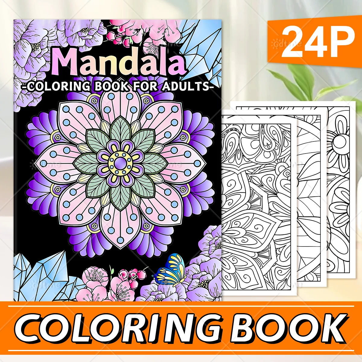 MANDALA Patterns for Adults Interesting Drawing Book Loral Colouring Book Adult Stress Relief, Birthday, Holiday Party Gift