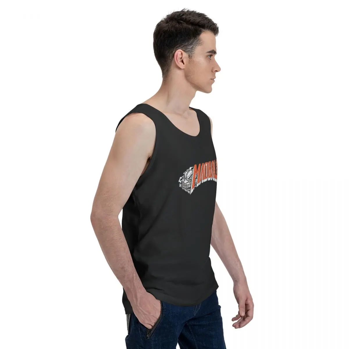 Madball Sticker 100% Cotton Men's Sweatshirt Vest Sleeveless Clothing Tees Men Tank Tops T-shirt