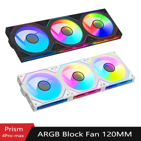 PC Case Fan 120mm ARGB Mirror Cycling Lighting Effect CPU Cooling Fan…
