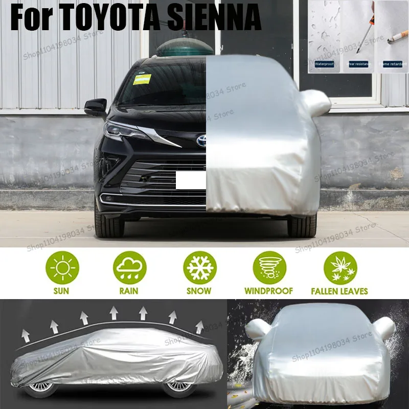 

For TOYOTA SIENNA Auto Anti snow Anti dust Sunscreen Anti-uv Anti peeling paint And Anti Rainwater 210t car cover Car cover