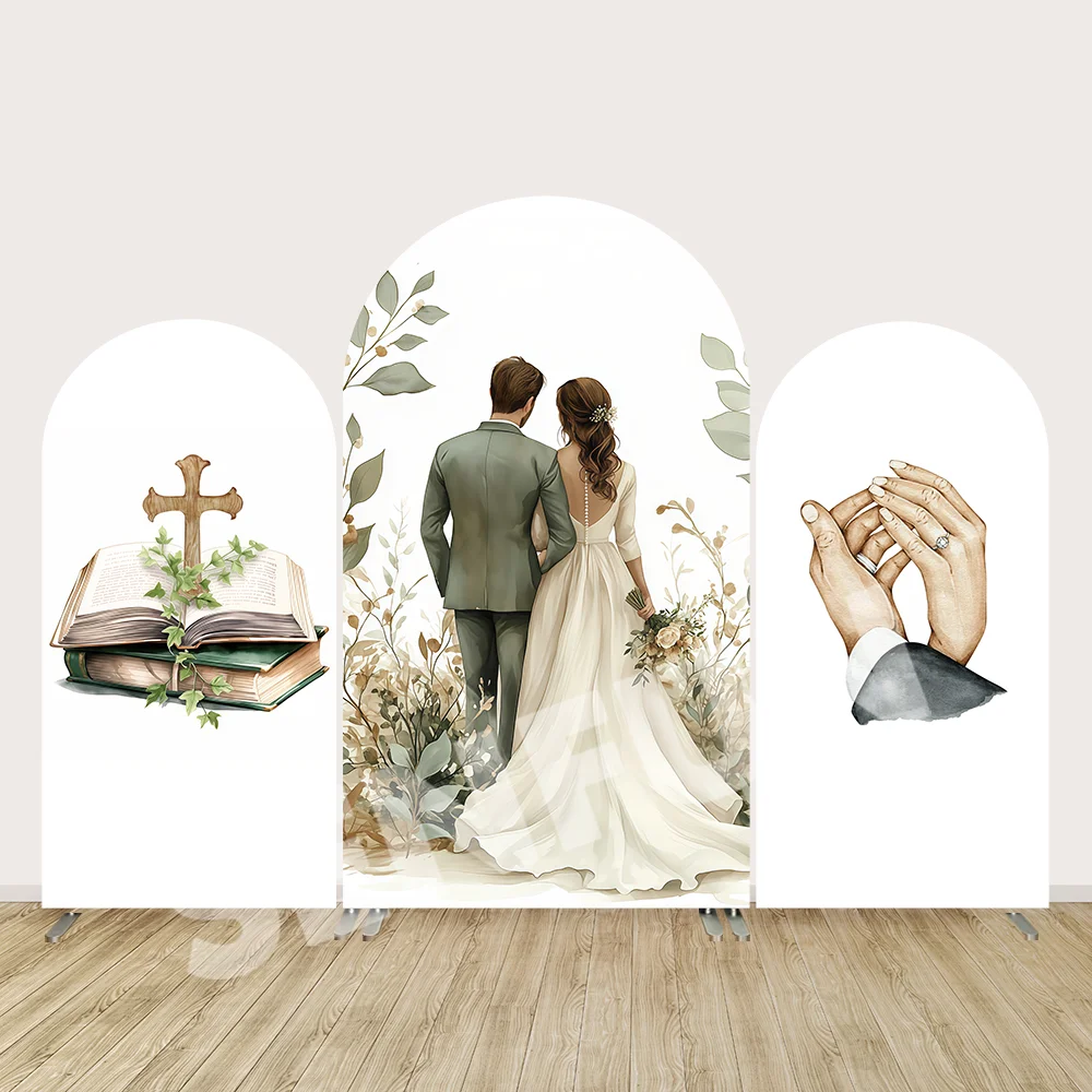 زينة الزفاف قوس جدار لوحات خلفية العروس والعريس لوازم الحفلات راية الصليب الزفاف دش غطاء مقوس الخلفية