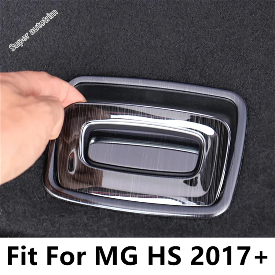 

For MG HS 2017 - 2022 Accessories Stainless Steel Car Rear Trunk Inside Door Open Handle Panel Tailgate Tail Cover Trim Exterior