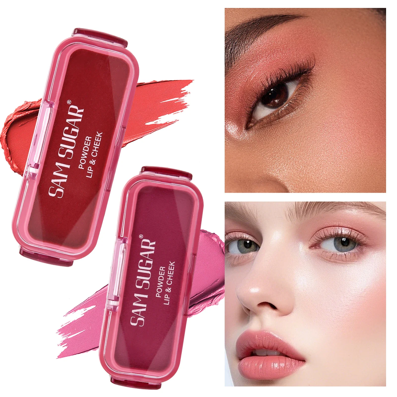 Naturalny matowy kremowy róż do policzków, długotrwały, wodoodporny, rozświetlający, wielofunkcyjny do ust, twarzy i policzków, monochromatyczny, nude.