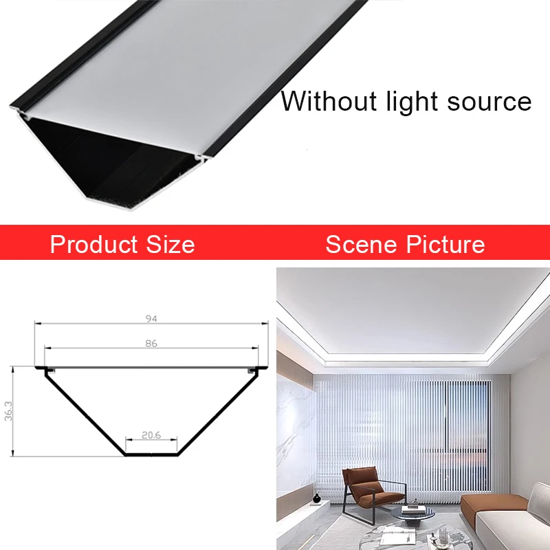 38 Stück 1 m schwarzes Aluminiumprofil