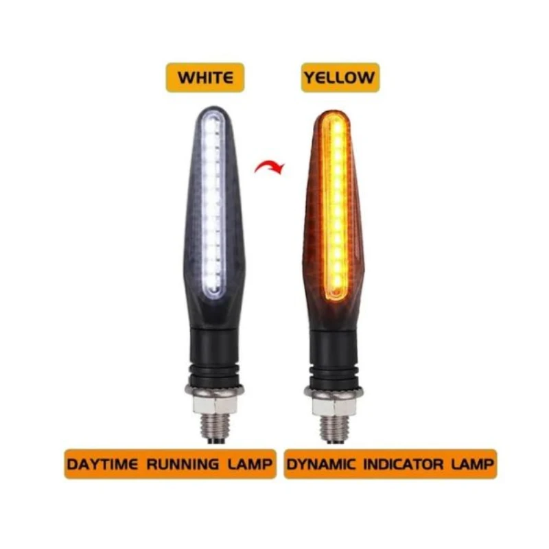 Richtingaanwijzers voor motorfietsen 12V LED multifunctionele waterdichte motorfiets knipperlichten met looplicht en remlichtaccessoires
