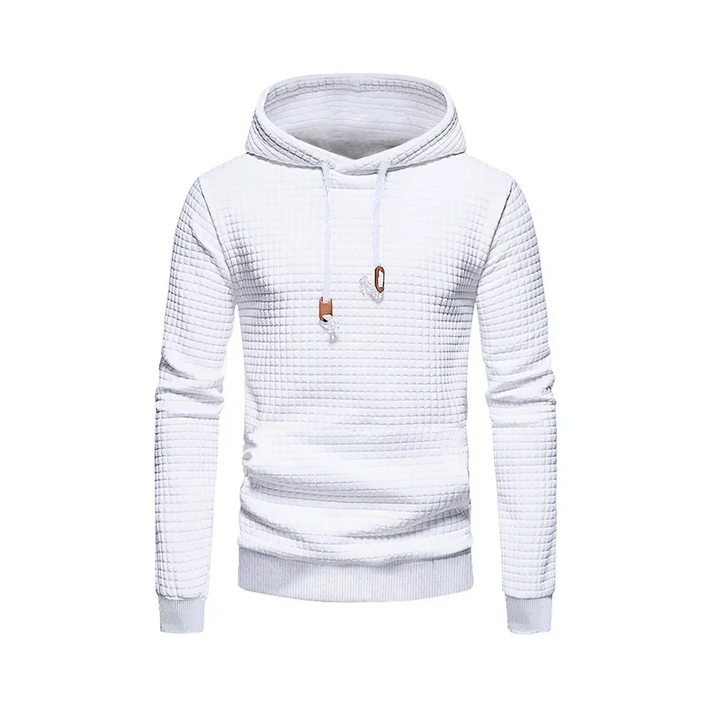 Men's Solid Color Casual Gym Thin Hoodie Oversize Spring Fall Long Sleeves Sports Sweatshirt Pullover Casual Warm Hoodie Gift