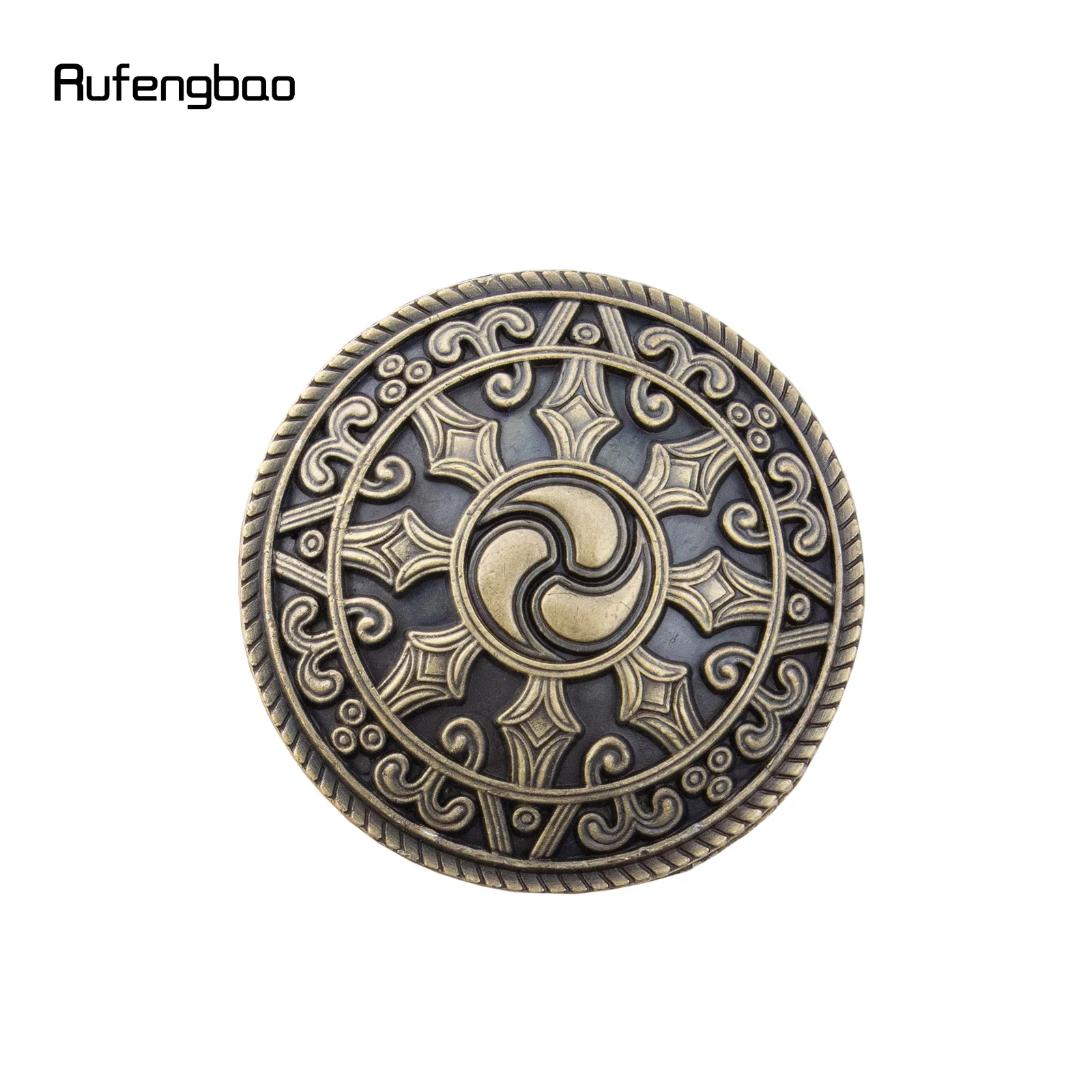 Bastone di moda tradizionale in legno rotondo arancione rame decorativo Cospaly Party Bastone da passeggio in legno Bacchetta di maiale di Halloween Crosier 95 cm