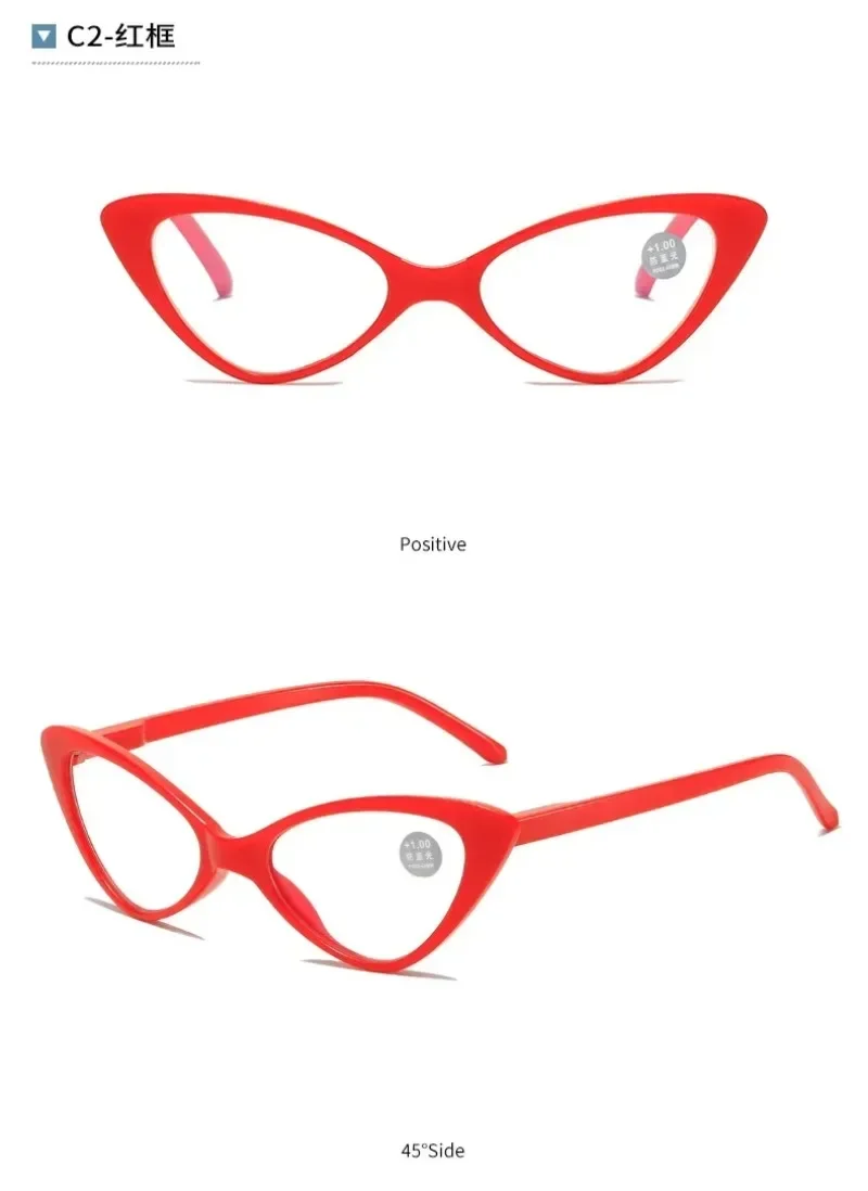 Modische Presbyopie-Brille gegen blaues Licht, klassische Retro-Katzenaugen-Lesebrille, Presbyopie-Brille für Herren und Damen – Detail 15