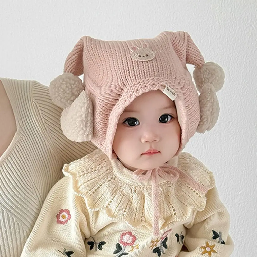 

Cute Winter Baby Crochet Hat Breathable Cold-Resistant Toddler's Knitted Hat 6-24 Months Windproof Ear Protection Hat