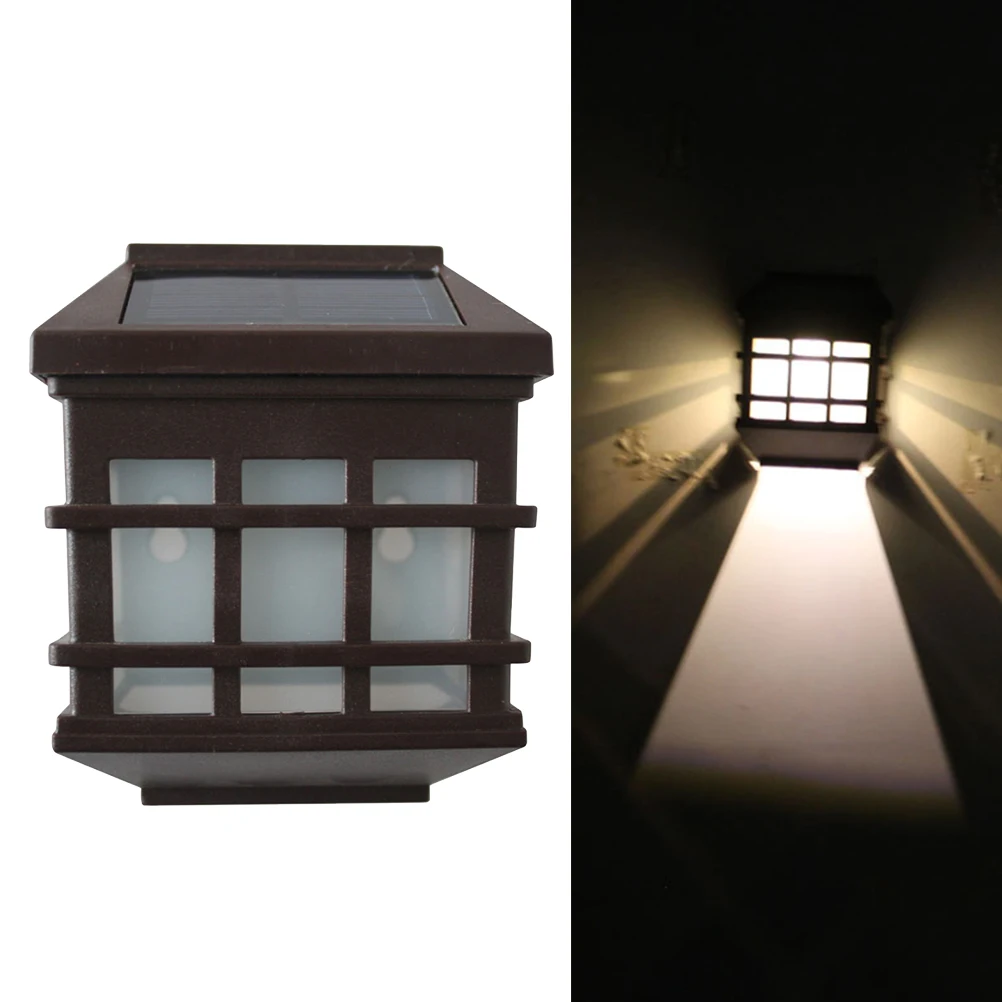 

Outdoor Solar Wall Light Window Pane Style Waterproof Led Garden Fence Light Sensor Auto On Off Security Lamp 400Mah For
