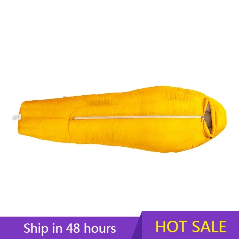 

YTYIN Wholesale Customized Iron Donkey Winter Mummy Sleeping Bag LOGO Outdoor Camping Goose down Warm Polyester/Nylon Fabric