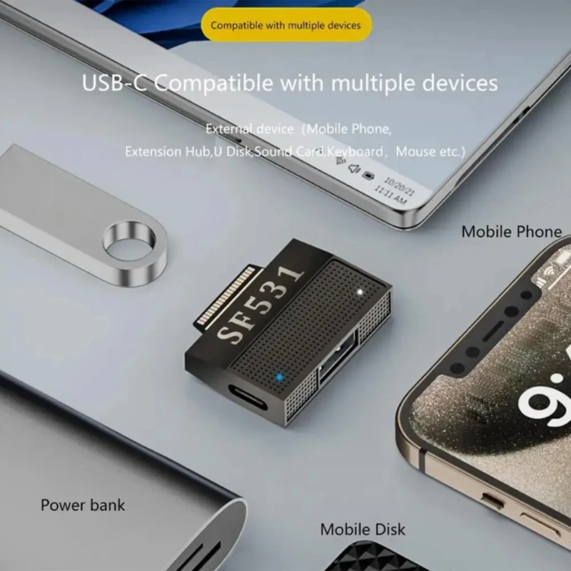 Suitable For Microsoft Laptop Charging Adapter Surface Pro9/8/7/6 40PIN To Expand The Magnetic Port With Data Function