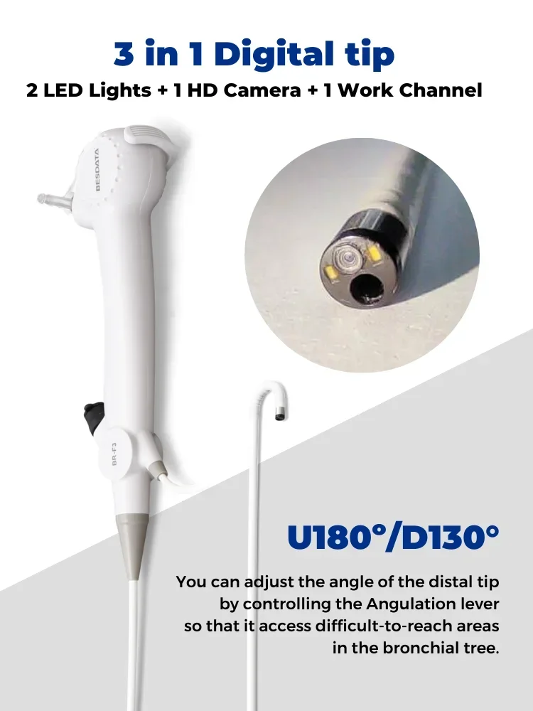 Por Disposle Flexible for Animals: Digital Video ENT Bronchoscope for Veterinary Medical Inspection