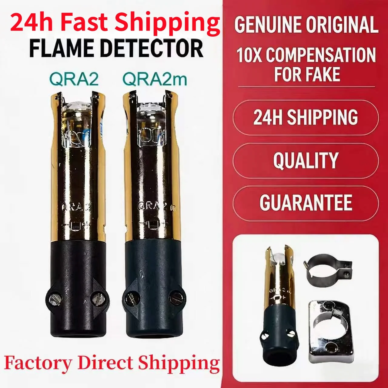 Industrial Burner UV Flame Detector Eye QRA2 Flame Sensor for Boiler Heating Equipment, Same Day Shipping