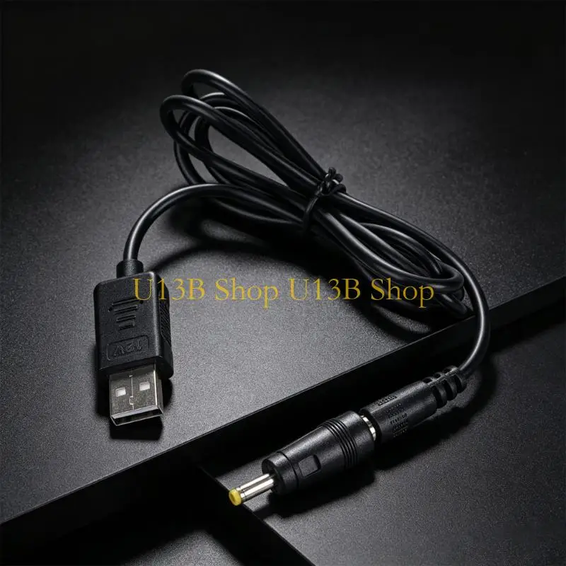 U13B LED Light USB to 12V Power Cable with Round Power End and Two Size Sleeves, Center Positive Current Guidance for Low Power