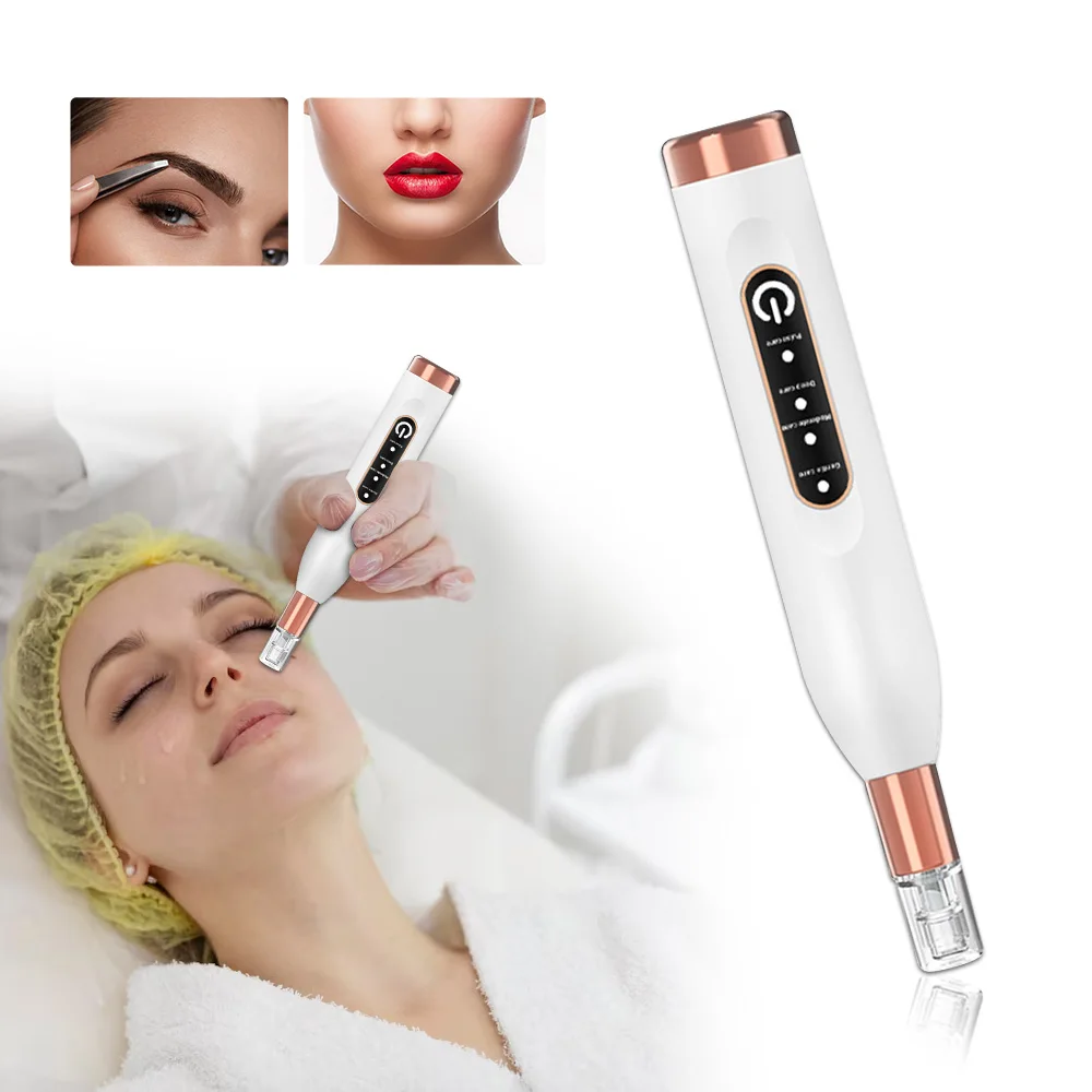 Pluma Derma recargable con cartucho de tornillo, máquina de microagujas inalámbrica, Dermapen Facial