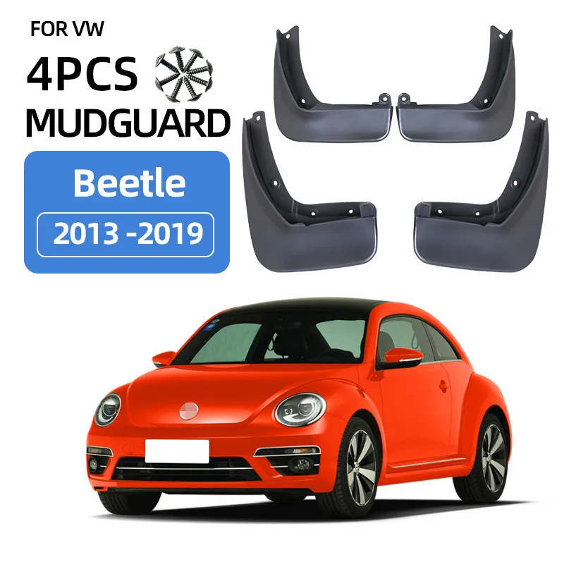 

For 2013-2019 VW Beetle Mudguards Fender Mudflaps Front Rear Flares Splash Guards Cover Car Accessorie