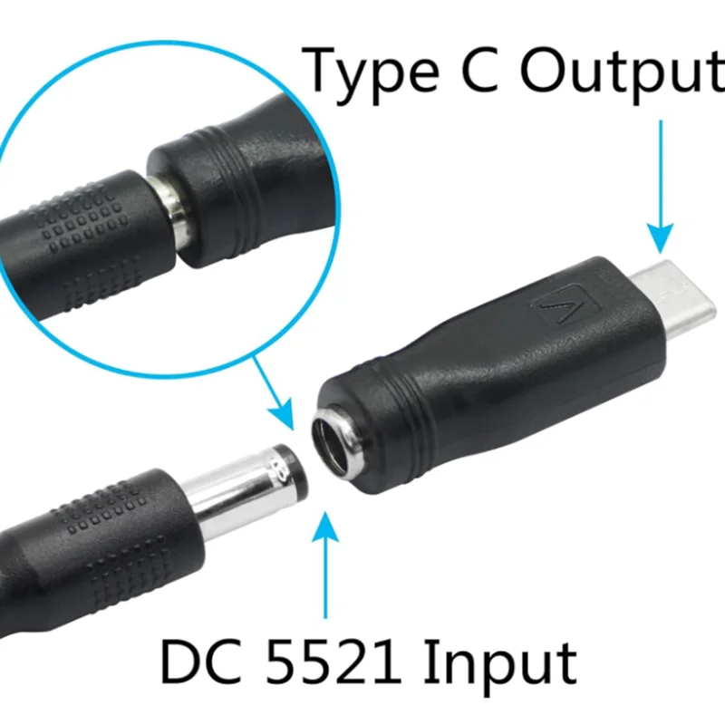 New 5V DC 5.5 * 2.1mm Power Jack USB 3.1 Type C USB-C Type-c 5.5mm *2.1mm Mini USB Right & Micro USB DC Power Connector Adapter