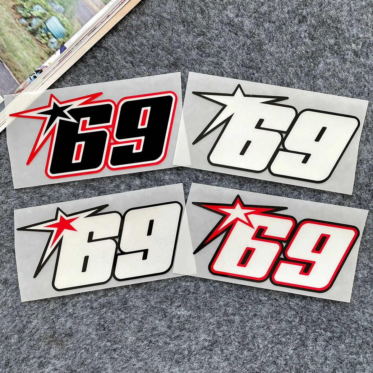 1pc Number 69 Waterproof Vinyl Sticker Decal For Car Window Trunk Bumper Motorcycle Front Fender Racing Digit DIY Exterior Decor