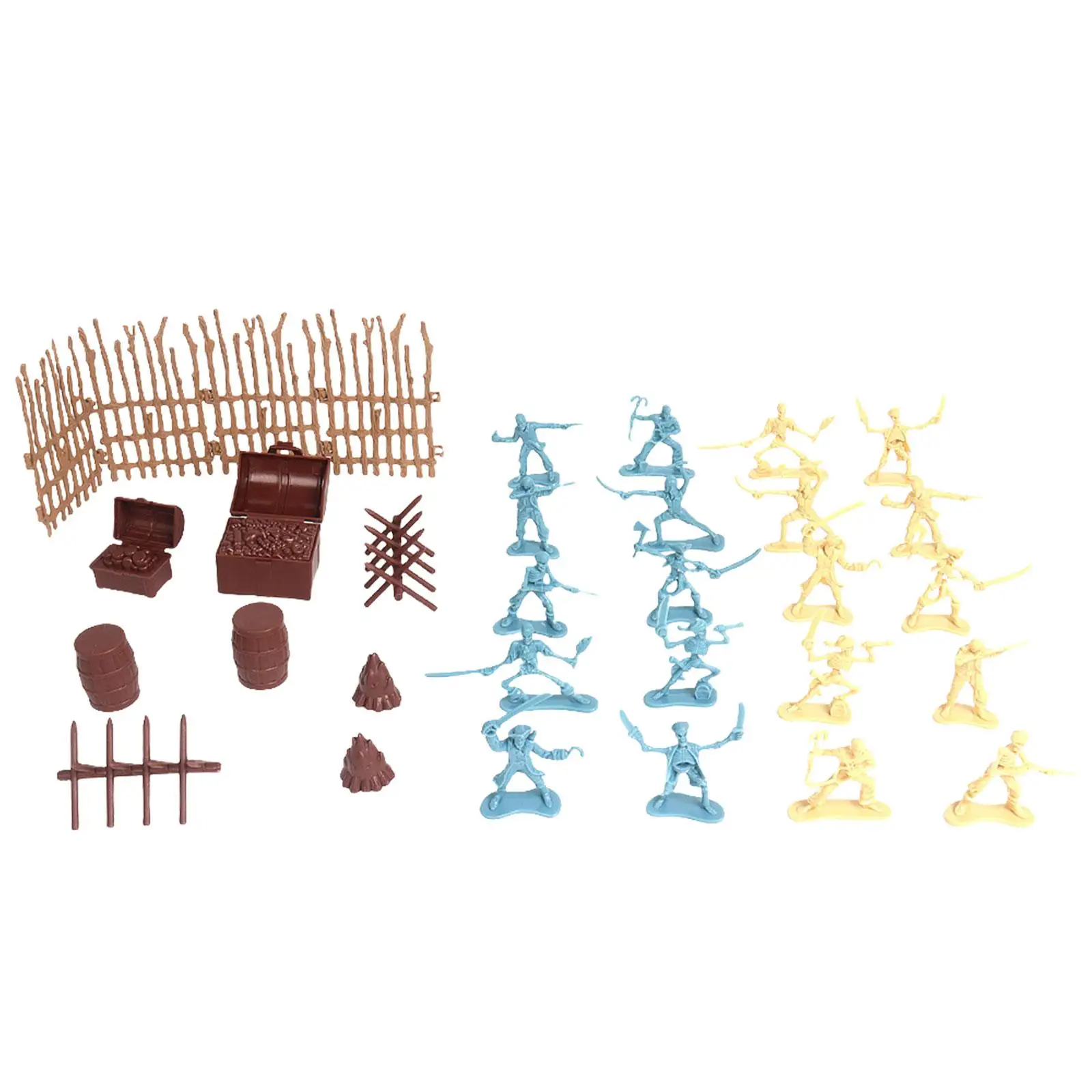 43 Pieces Assorted Soldiers and Accessories Toy Realistic Soldiers Man for Birthday Gift Kids Educational Toy Boys Gifts