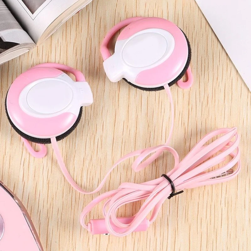 Auriculares estéreo con cable, audífonos con gancho para la oreja, 3,5 MM, micrófono para juegos de música, teléfono móvil, PC, ordenador portátil, Mp3, Mp4