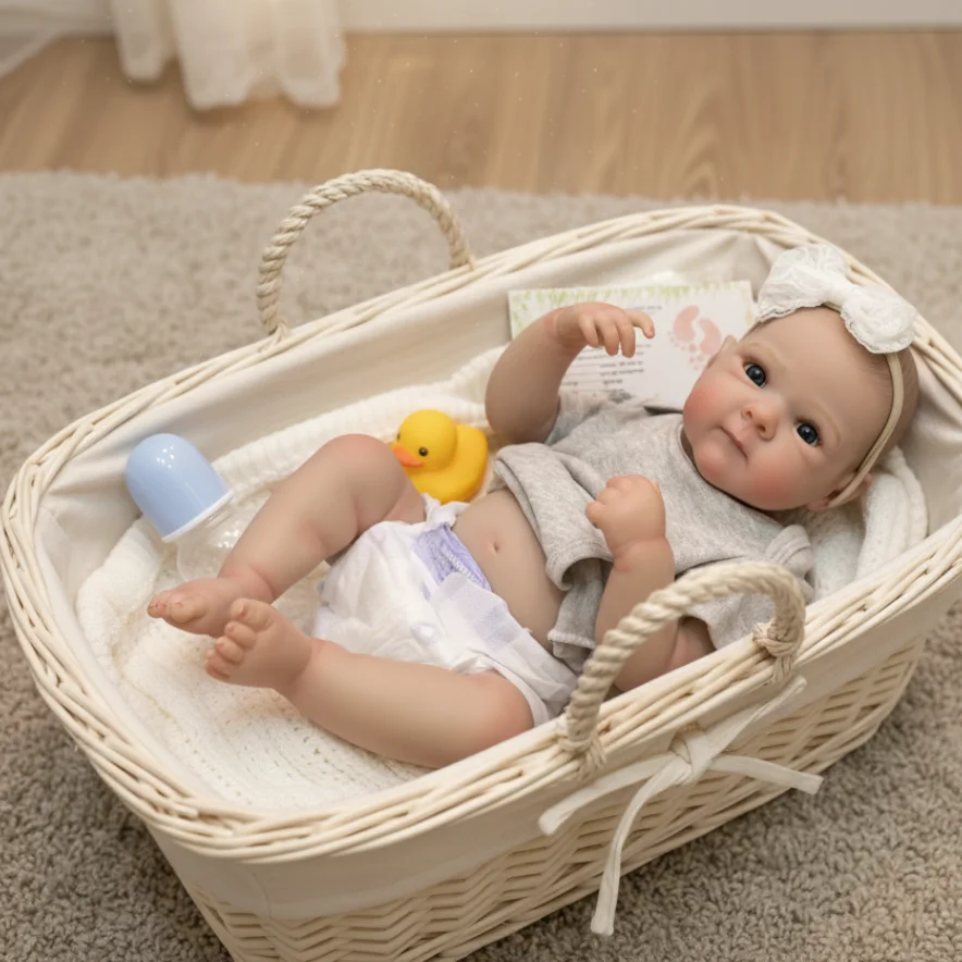 Bettie lavable de 18 pulgadas, cuerpo completo de vinilo, muñeca Reborn para niña y niño con pelo pintado, muñeca de tacto suave, los mejores regalos para niños