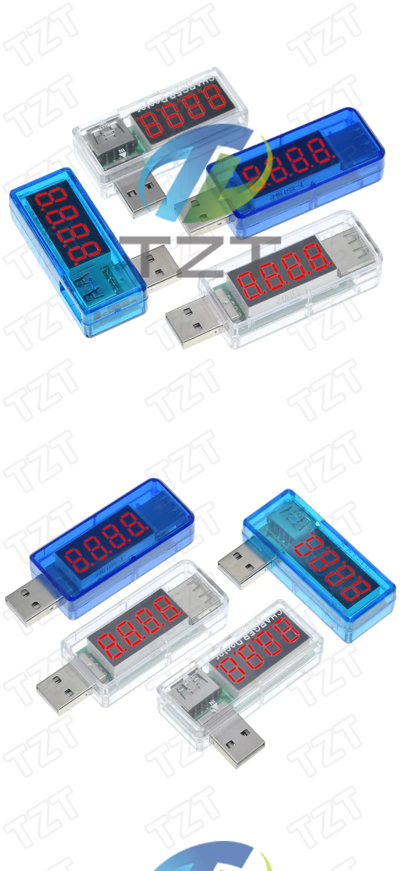 TZT 1/3 Stück Digitaler USB-Mobilstrom-Lade-Strom-Spannungs-Tester Modul Mini USB-Ladegerät-Diagnosegerät – Detail 3