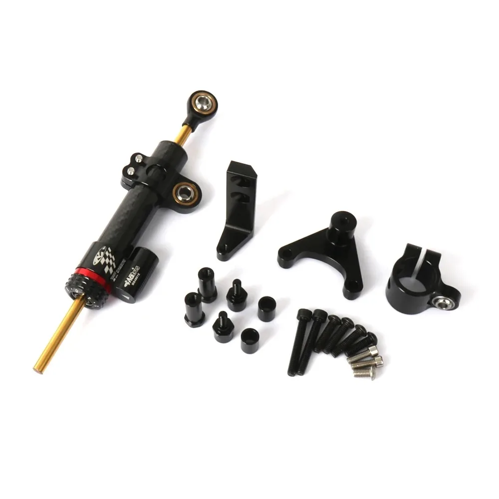 Voor Ducati Hypermotard 950SP Fiber Carbon Stuurdemper Stabilizer Motoraccessoires Met Beugel Ondersteuning Kit