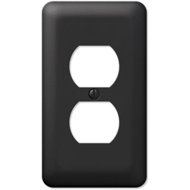 935DBK Piastra da parete, 1 duplex, nera