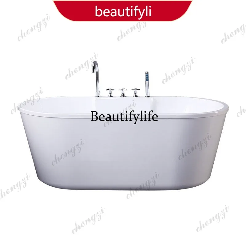 02A Double thermal insulation acrylic thin edge deepening hotel SPA physiotherapy freestanding European bathtub
